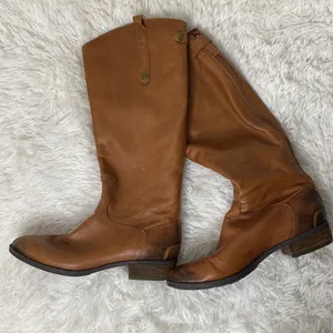 Sam Edelman faux leather brown riding boots thumbnail 3