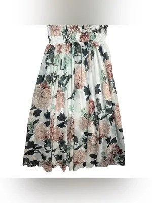 Alexa B Nites Floral Chiffon Maxi Dress Size 14W Wrap V Neck Flutter Sleeve thumbnail 5