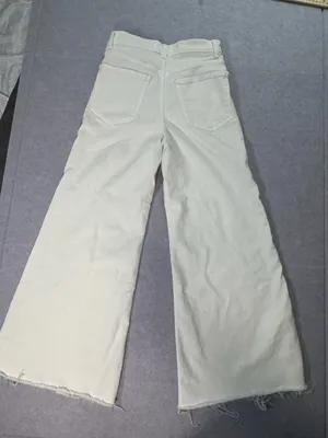 Madewell Flared Wide-Leg Jeans White Size 26 thumbnail 6