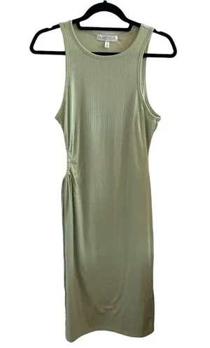 Sleeveless Knit Midi Dress With Cut Out Tie Side By Planet Gold thumbnail 10