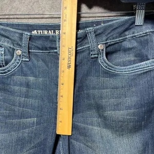 Natural Reflections Dark Wash Cropped Jeans Embellished Pockets Women's‎ 6 thumbnail 5