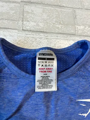 Gym Shark Cropped Long-Sleeve Top - Blue size Small thumbnail 3