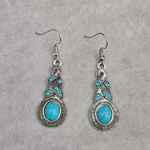 Silver Blue Rhinestone Drop‎ Boho Dangle Fashion Jewelry Earrings JB2-78 thumbnail 3