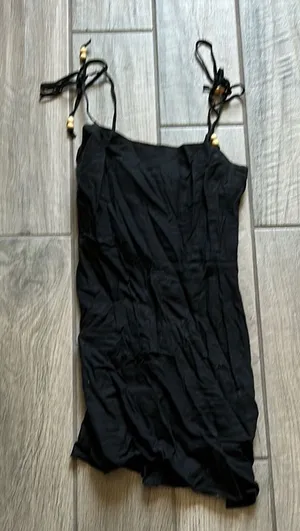 Mango Black Dress with Beaded Accents thumbnail 1
