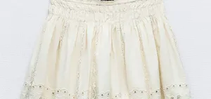 Zara NWT  Ecru Embroidered Shorts. Size Small thumbnail 5
