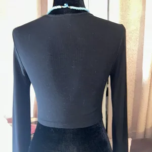 Publix Size M Long Sleeve Black Ribbed Crop Top thumbnail 10