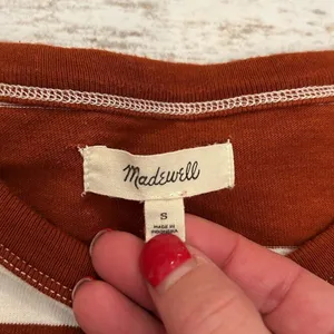 Madewell Dip-Dye Oversized Tee in Groton Stripe thumbnail 2