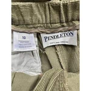 Pendleton Vintage Olive Green Straight Leg Corduroy High Rise Pants Women’s 10 thumbnail 5