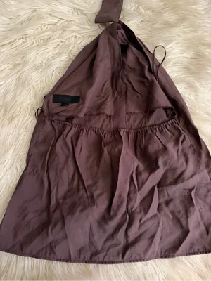 ZARA Women’s Brown Halter Neck Button-Front Top thumbnail 14