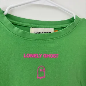 Lonely Ghost Green Text Me Tee  thumbnail 2
