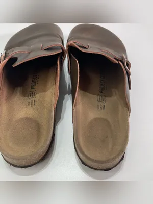 Project Cloud Women's 9 Brown Leather Clog Mules Buckle Comfort Shoes Preppy thumbnail 5