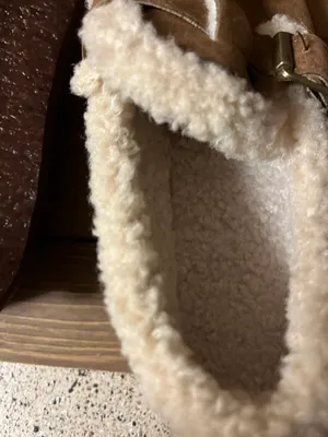 Women's fluffy trim moccasins size 230/ 6.5 Tan thumbnail 4