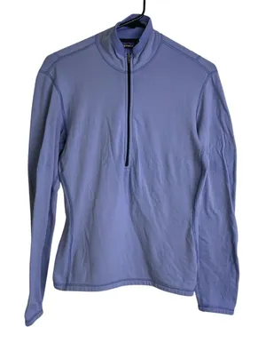 Vtg Patagonia R1 Stretch Top Medium Womens Iolite Mulberry Half Zip Outdoors USA thumbnail 1