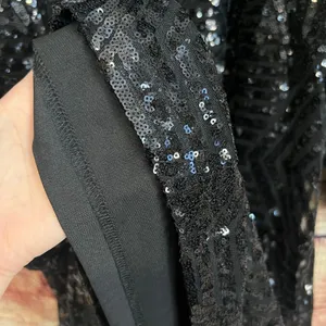 City Chic Long Sleeve Black Sequin Midi Dress 2XL XXL NYE Formal Holiday Black thumbnail 4