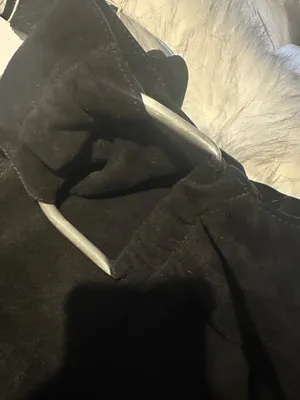NWT Free People Bobbi Slouch Suede Tote In Black $98 MSRP 100% Leather No refunds returns or cancellations thumbnail 8