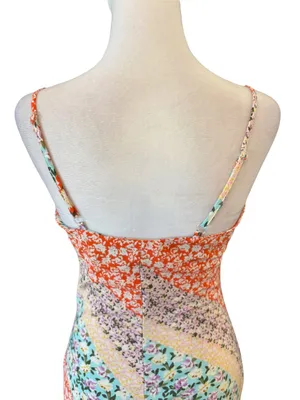 Altard State High Low Maxi Dress Floral Color Block Womens Size XS thumbnail 5