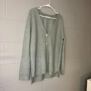 All Saints Green Bay Leanne Oversized Knit Cardigan Sweater Wool & Alpaca Medium thumbnail 5