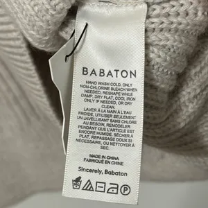Aritzia Babaton Roger Sweater Size Small Merino Wool Gray Beige V Neck Luxury thumbnail 8