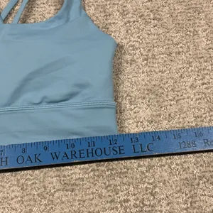 Lululemon Energy Bra Womens 6 Long Line Blue Strappy Athletic Padded W2EB9S thumbnail 2