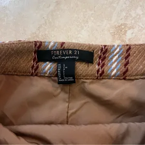 Forever 21 Plaid Brown Mini Skirt thumbnail 3