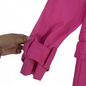Grace Elements Lightweight Hot Pink Trench Pea Coat Plus Size 14 thumbnail 3