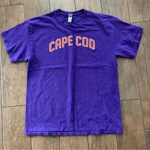Cape Cod Purple Gildan Heavy Cotton T Shirt size L thumbnail 1