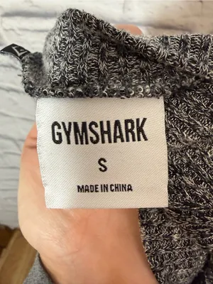 Gymshark Heathered Charcoal Short Sleeve Crop Top, Small thumbnail 6