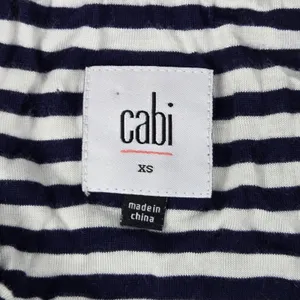 Cabi 5105 Navy White Boat Striped Sleeveless Maxi Dress XS Faux Wrap Nautical thumbnail 5