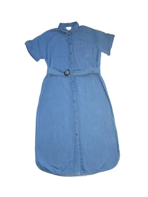 NWT Sezane Dora in Light Blue Chambray Belted Long Shirt Dress 42 / US 10 thumbnail 5