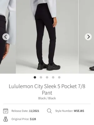Lululemon City Sleek 5 Pocket 7/8 Pant Black thumbnail 5