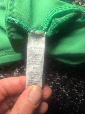 Offline x Aerie Real Me Xtra Stretch Med. Support Green Crop/ Sports Bra Medium thumbnail 8