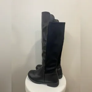 Wanted womens Black faux Leather Knee-High Boots thumbnail 3