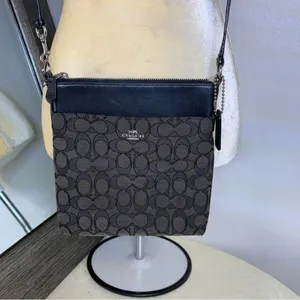 Coach Kitt Messenger Crossbody Bag Black & Signature Polished Pebble Leather thumbnail 16