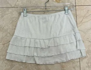Edikted Mini White Skirt Ruffle thumbnail 3