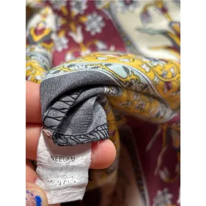 Y2K Vintage Neelam Satin Hankerchief Style Boho Dress Size Large thumbnail 10