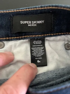 Express super skinny mid rise dark wash jeans thumbnail 3