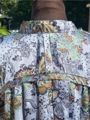 Free People Intimately Goddess Satin Paisley Oversized Sleep Shirt Size XS Boho thumbnail 7