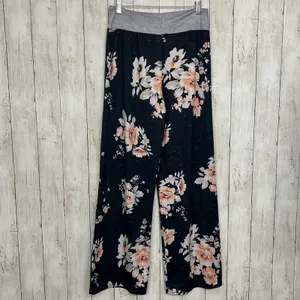 Floral Wide Leg High Waisted Soft Loungewear Comfy Pajama PJ Pants Size: Medium thumbnail 2