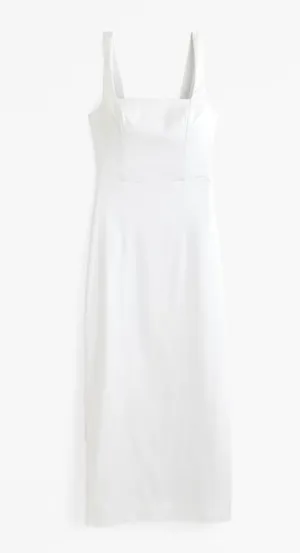Abercrombie & Fitch Sculpting Stretch Satin Midi Dress thumbnail 5