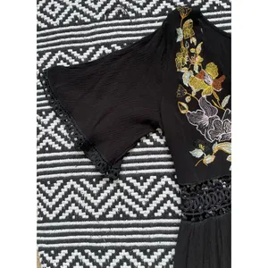Lulu’s Puerto Vallarta Black Embroidered Maxi Dress thumbnail 14