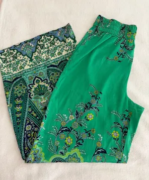 Rachel Zoe Green Floral Wide Leg Pants thumbnail 1