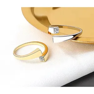 Sparkling Bypass Ring | 14k Over Sterling Silver‎ NEW thumbnail 4