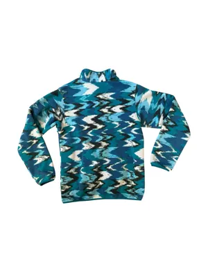 Patagonia Womens Synchilla Fleece Trout Tales Elwha Blue Fleece Snap Jacket M thumbnail 2