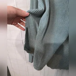 Altard State Waffle Knit Top in Blue/Green thumbnail 2