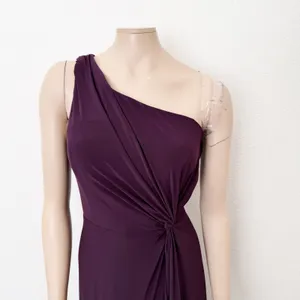 [BHLDN] Brixen Purple Plum One Shoulder Side Slit Knotted Formal Dress NWT Sz 12 thumbnail 4