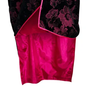 Vintage Velvet Burnout Asian Inspired Midi Dress Whimsygoth Y2K Fairy Grunge thumbnail 8