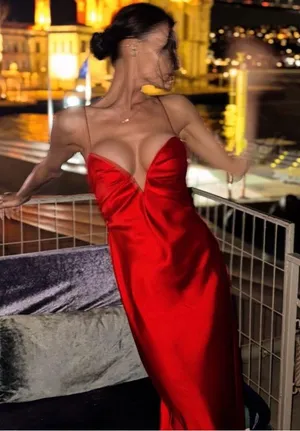 Zara maxi Red Evening Dress corset satin midi wedding party cocktail thumbnail 1