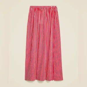 NWOT J. Crew Cotton Voile Beach Coverup Skirt Red & White Stripes Sz L Sold Out thumbnail 2