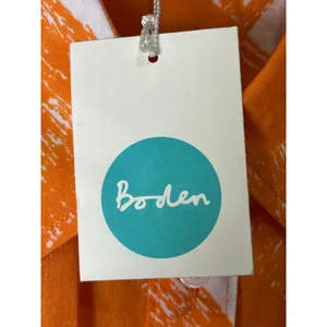 Boden Jaffa Painted Check Sleeveless Button Front Shirt Orange White Size‎ 6 New thumbnail 6