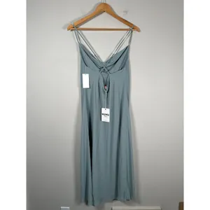 Show Me Your Mumu Verona Cowl Neck‎ Dress Deep Sage Chiffon Womens Size M thumbnail 6